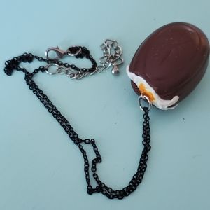 So unique Cadbury egg charm necklace